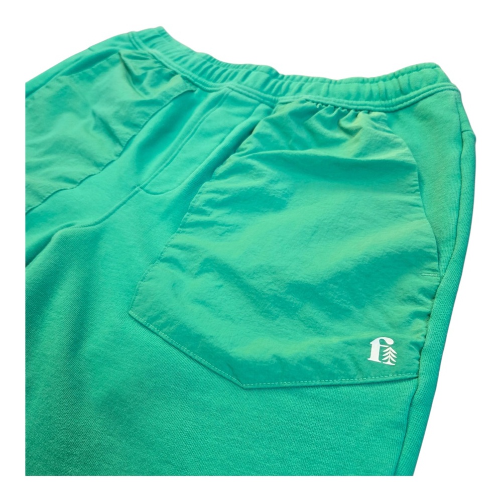 Fielder Bonobos Jogger French Terry Mixed Media Pants Men's Bright Green Pants S - Picture 2 of 11